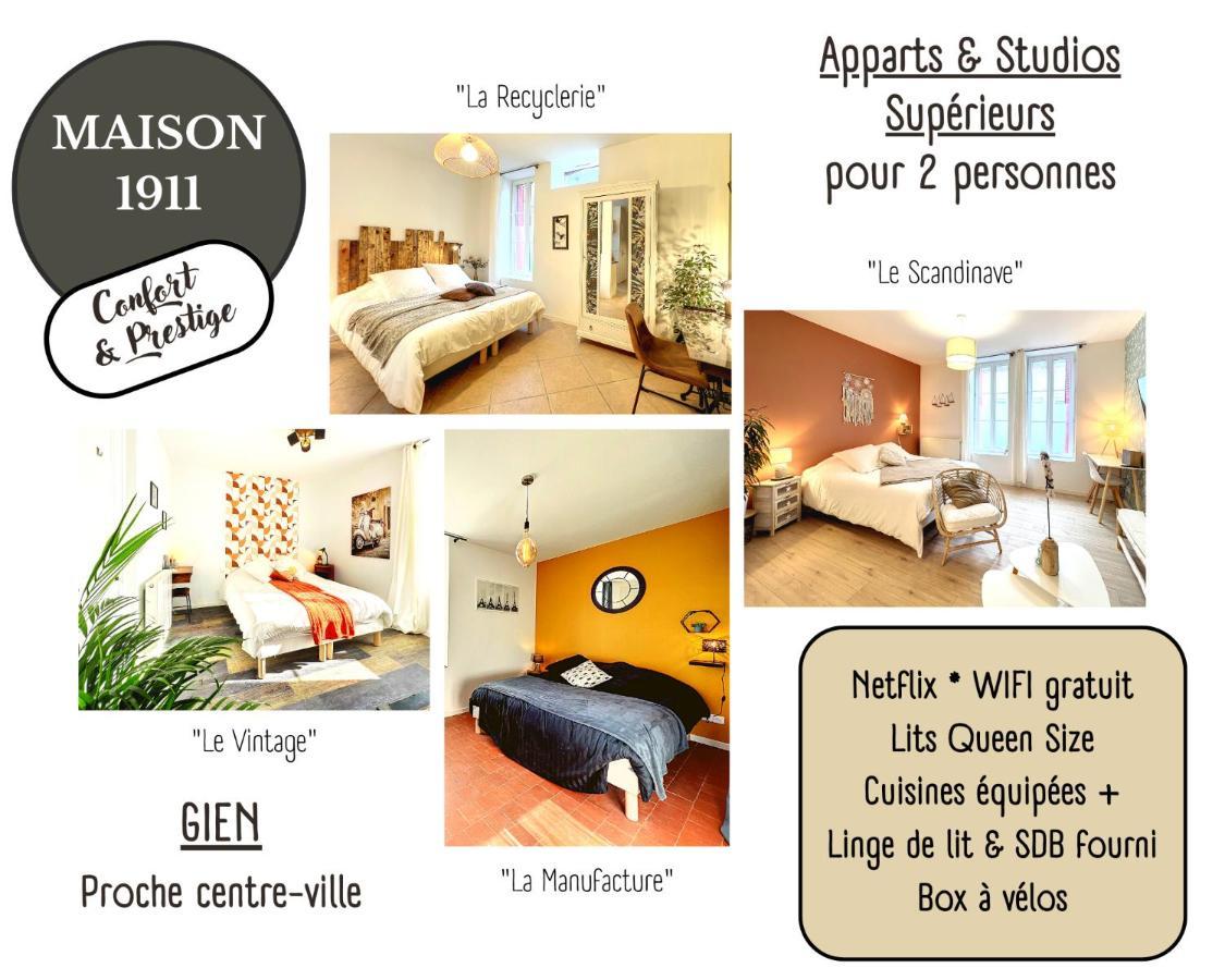 Appart La Manufacture - Maison 1911 - Confort & Prestige Gien Buitenkant foto